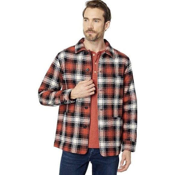 Taylor Stitch Ojai Jacket in Garnet Wool Blend Red Plaid Chore Mens XS S NEW HTF - Picture 3 of 15